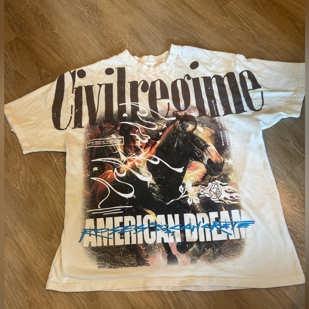 Civil Regime White Graphic T-Shirt